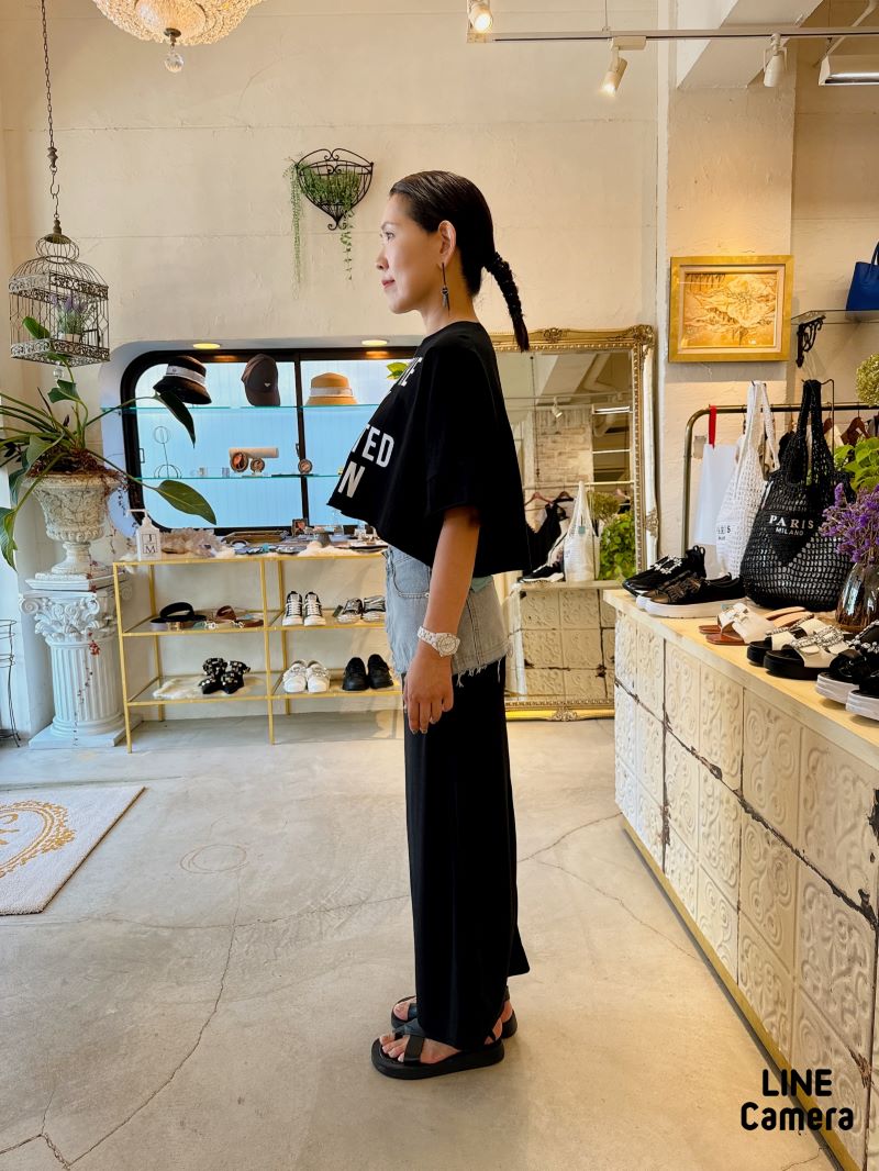 CustumDenim×ブラックタイトスカート