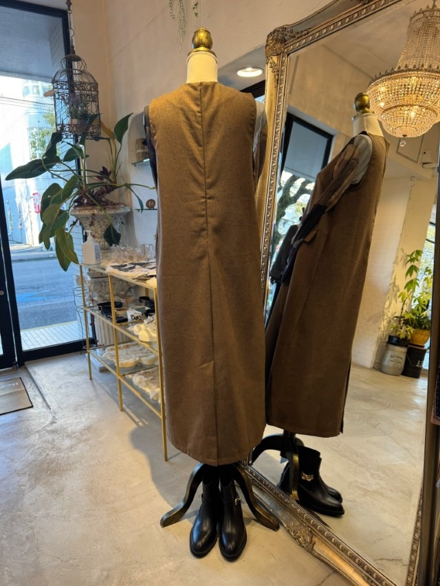 VNeck＆Pocket Nosleeveワンピース