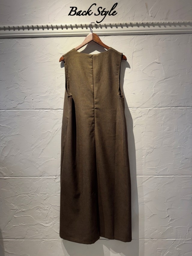 VNeck＆Pocket Nosleeveワンピース