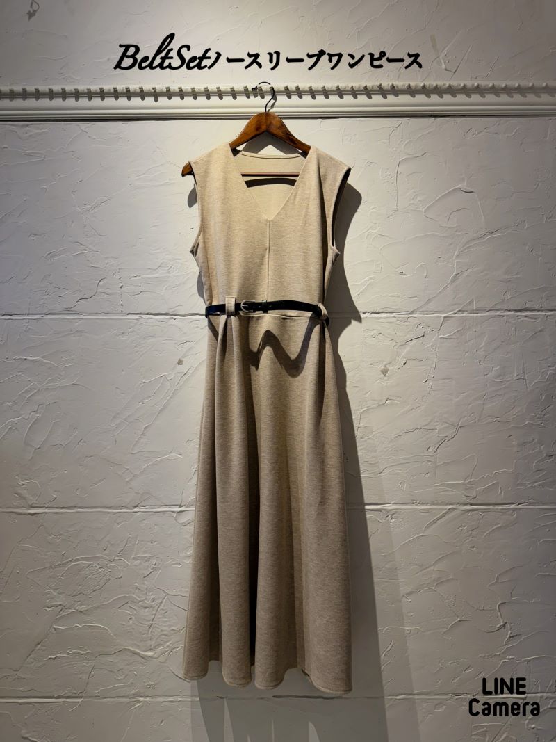 BeltSetノースリーブワンピース