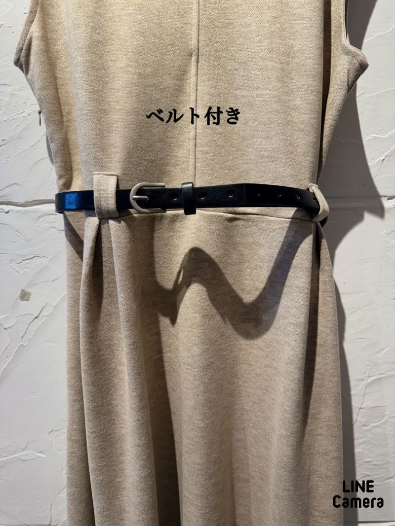 BeltSetノースリーブワンピース