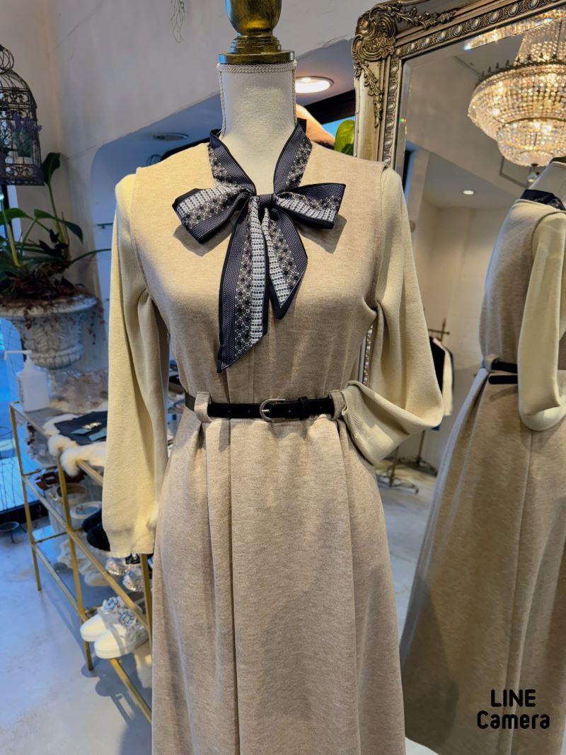 BeltSetノースリーブワンピース