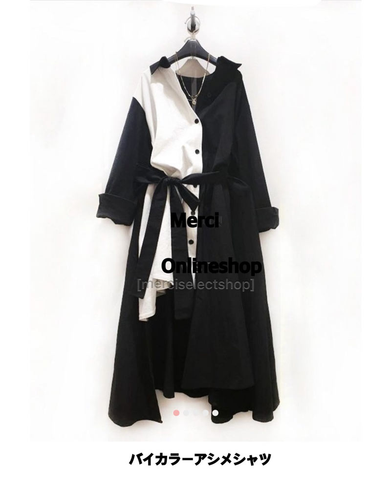 バイカラーアシメシャツ | TOPS | Merci 直営通販サイト