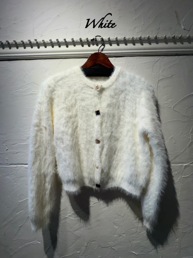 PearlBijourボタンMohairカーディガン