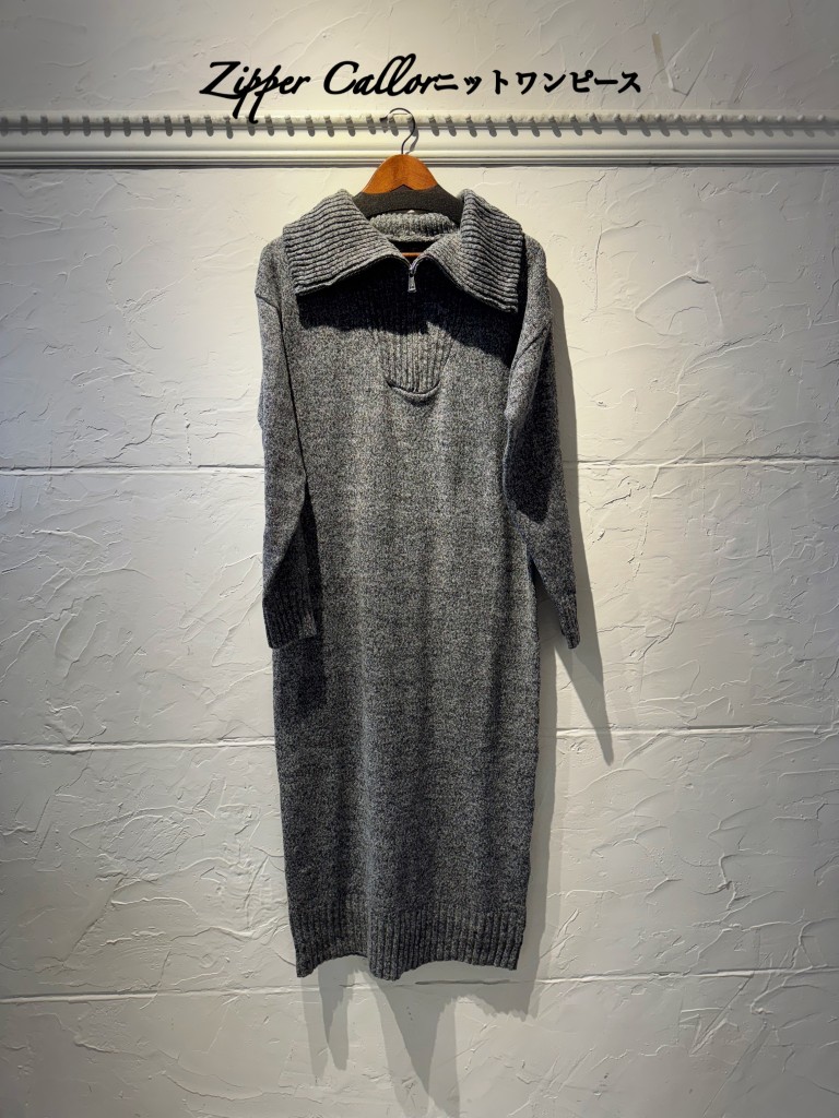ZipperCallorニットワンピース
