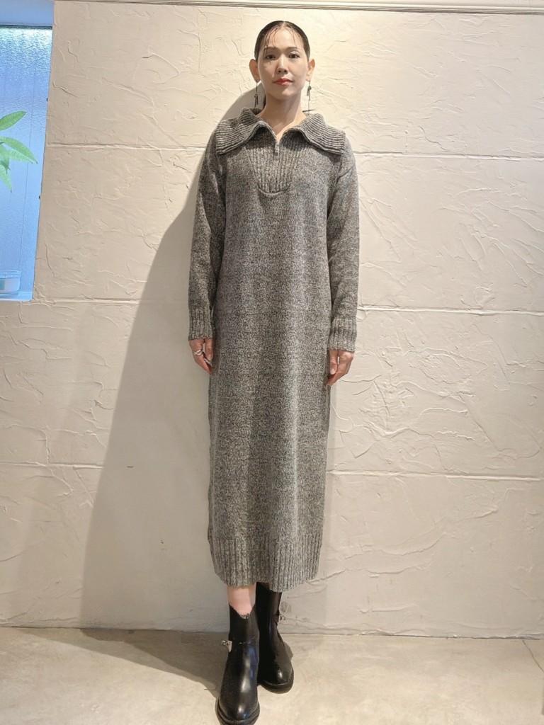 ZipperCallorニットワンピース