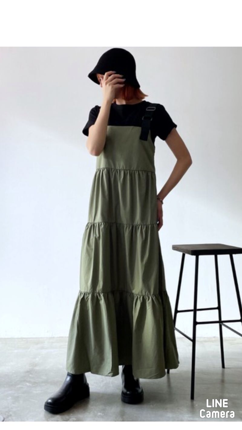 Beltシャーリングサロペットスカート | SKIRT | Merci 直営通販