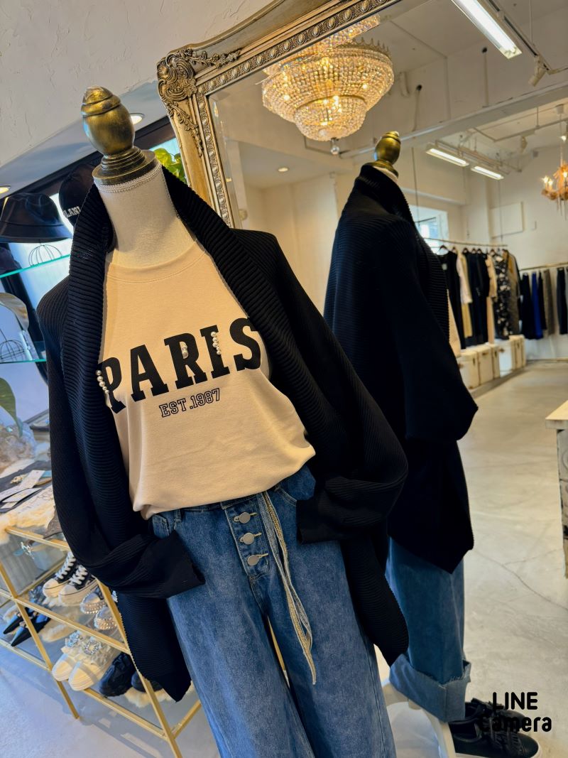 ドルマンSleeveカーディガン＋ニットワンピースSet