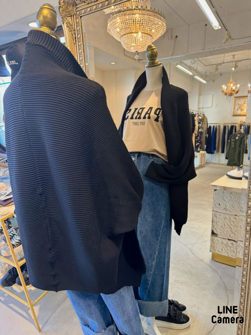 ドルマンSleeveカーディガン＋ニットワンピースSet