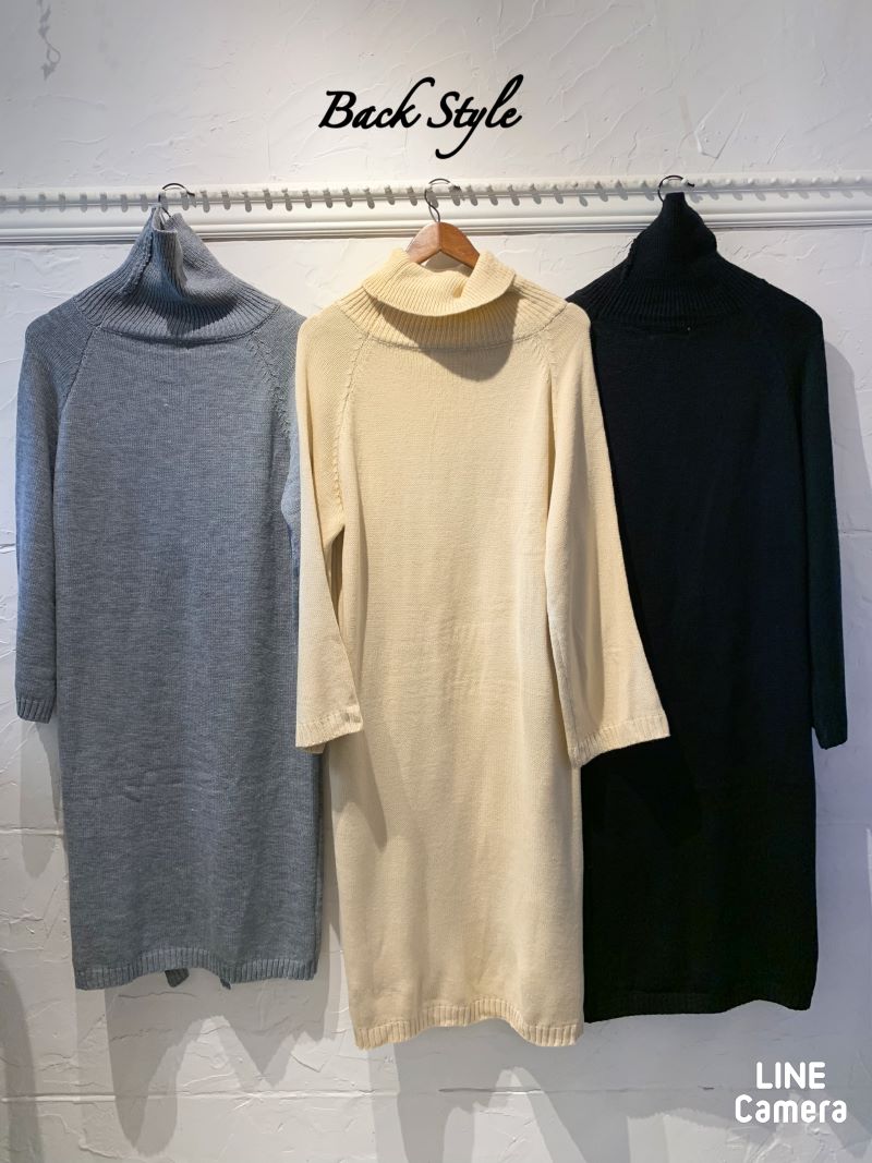 FrontスリットLongニットソー