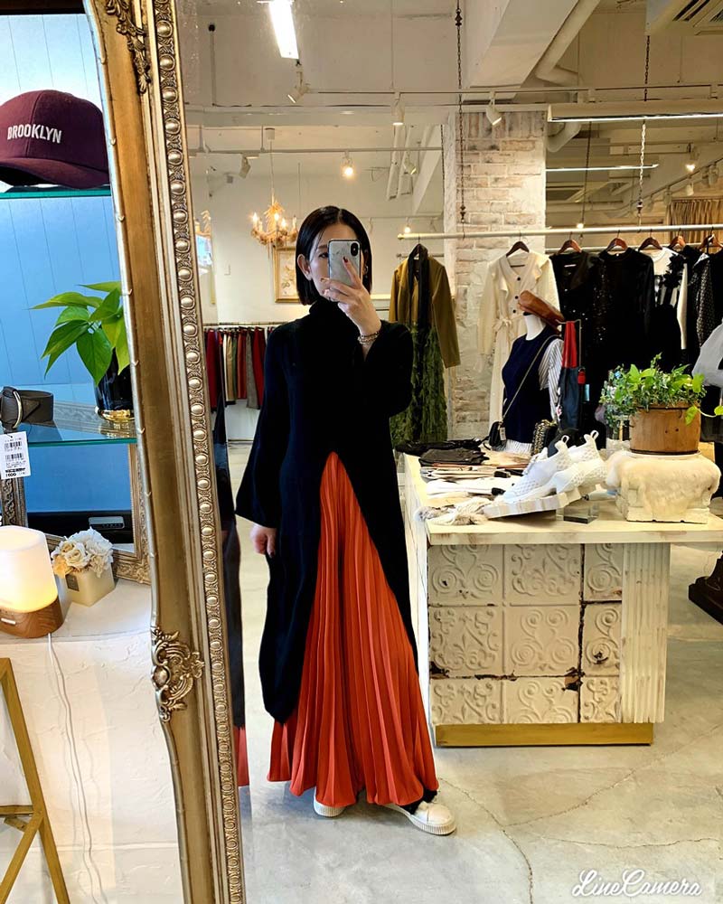 FrontスリットLongニットソー