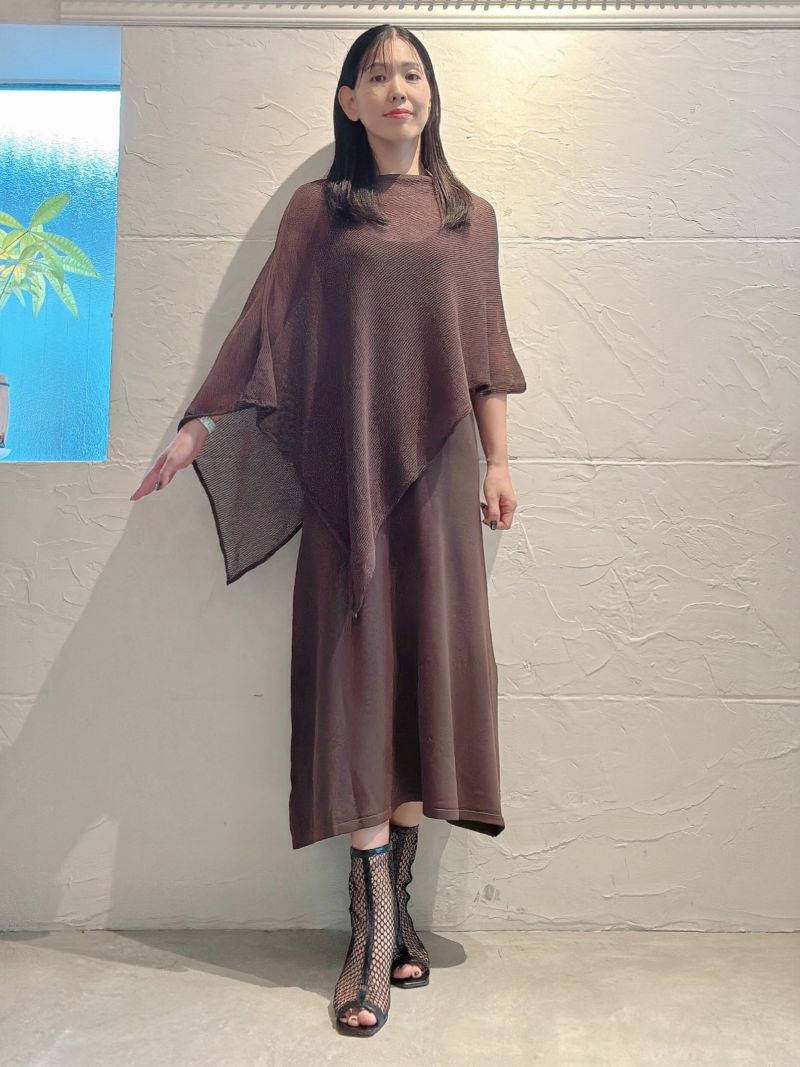 SeethroughポンチョSetサマーニットワンピース