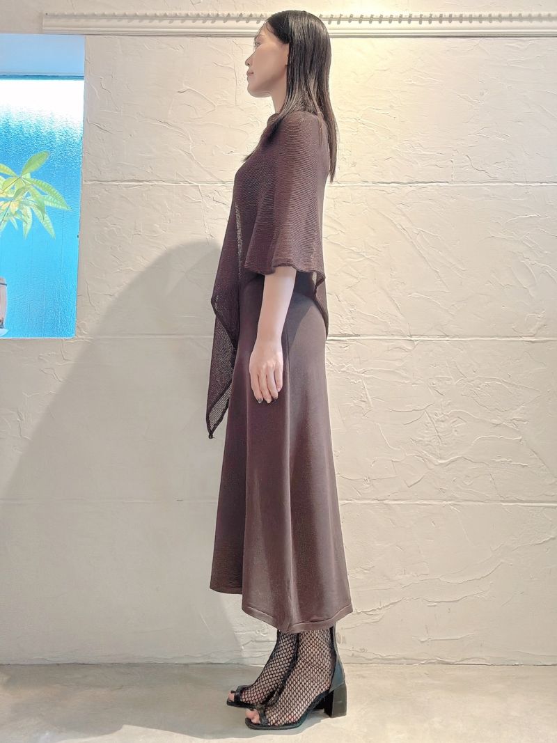 SeethroughポンチョSetサマーニットワンピース