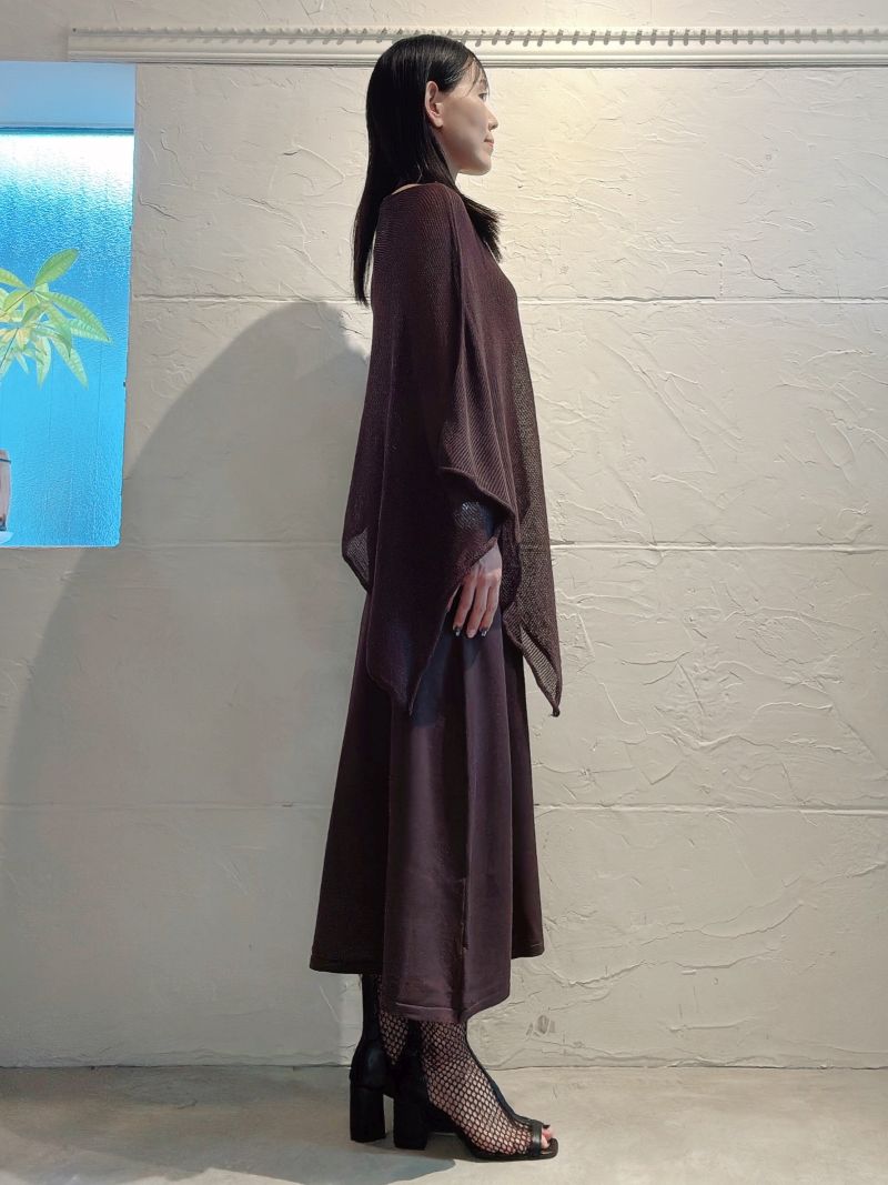 SeethroughポンチョSetサマーニットワンピース