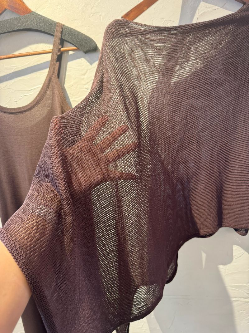 SeethroughポンチョSetサマーニットワンピース