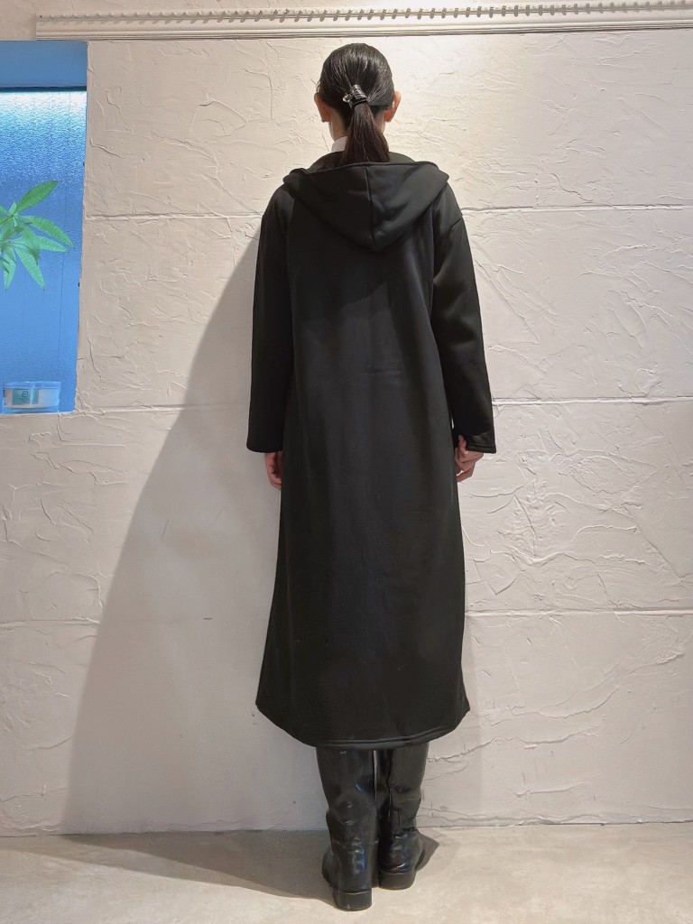 DoubleZipperBrushedフーディJacketワンピース