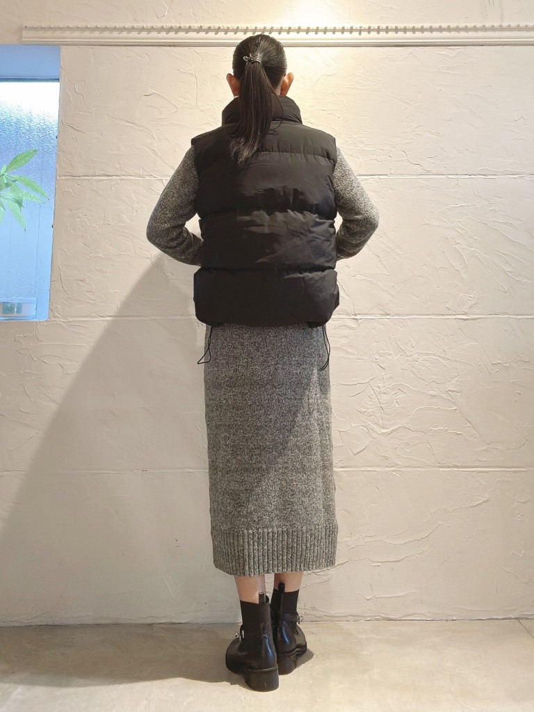 HighNeckZipper中綿ダウンベスト