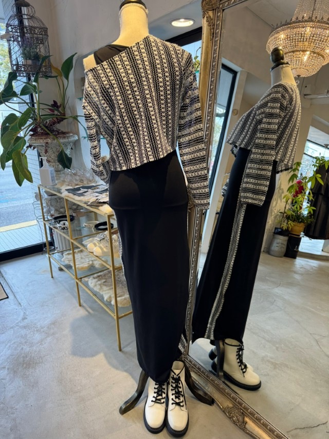 MonotoneLaceトップス＋LaceLineワンピースSetup