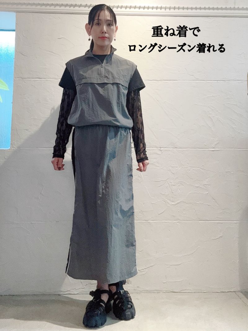 SideLineZipperベスト+スカート2点Set