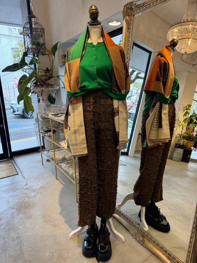 H Embroidカーディガン