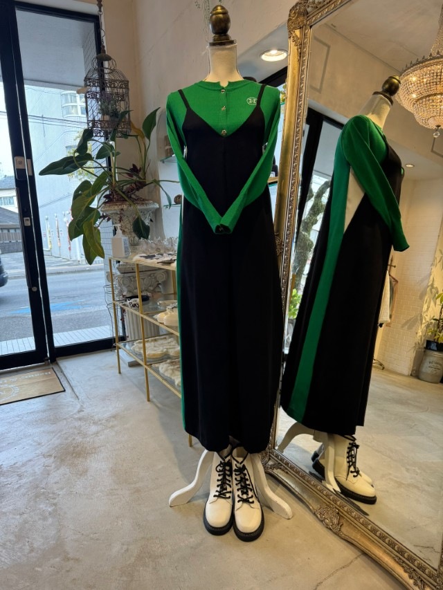 H Embroidカーディガン