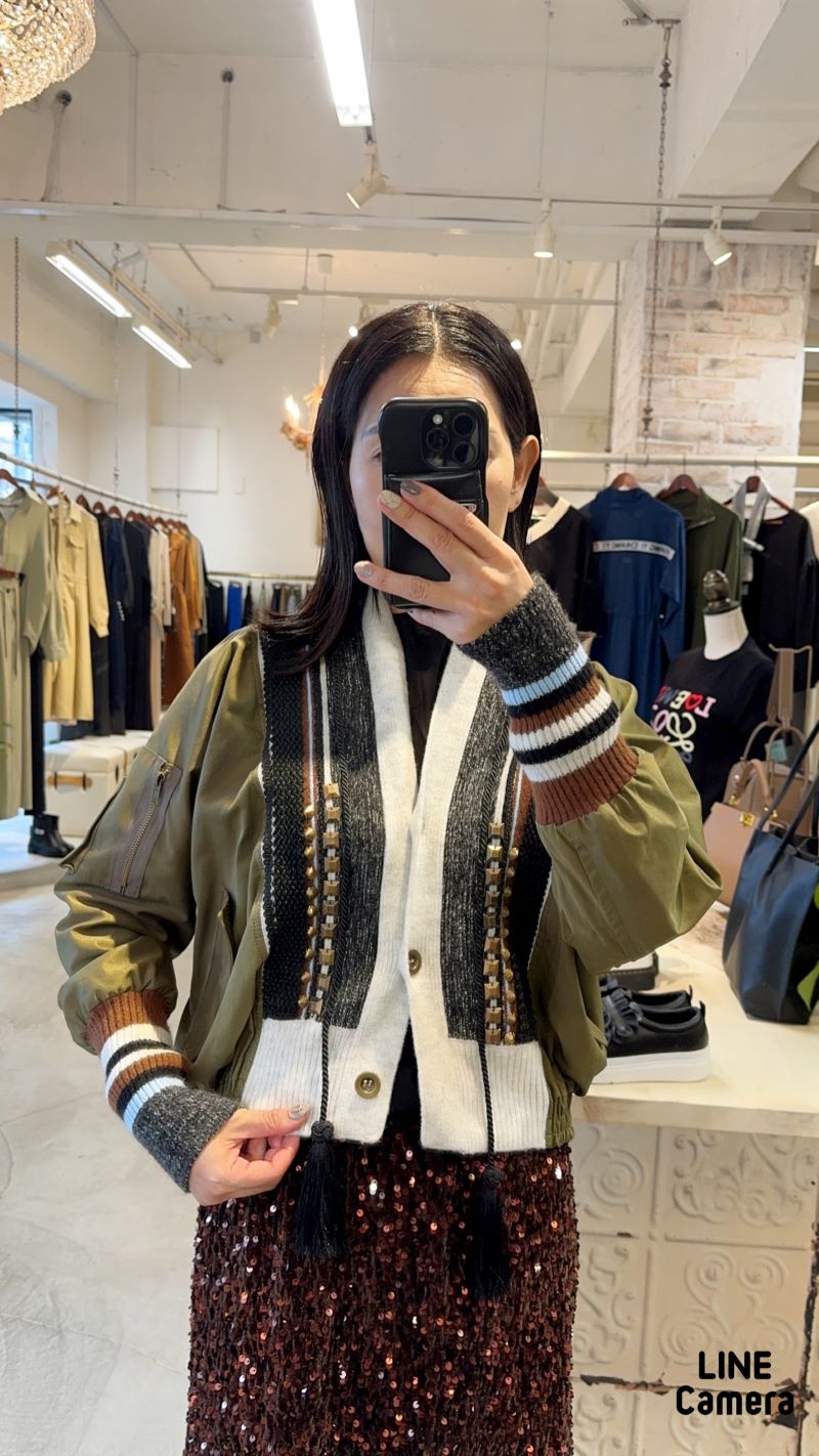 StudsタッセルニットMixMA-1Jacket