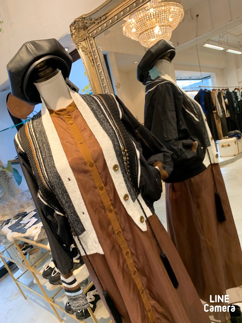 StudsタッセルニットMixMA-1Jacket