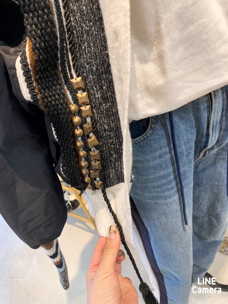 StudsタッセルニットMixMA-1Jacket