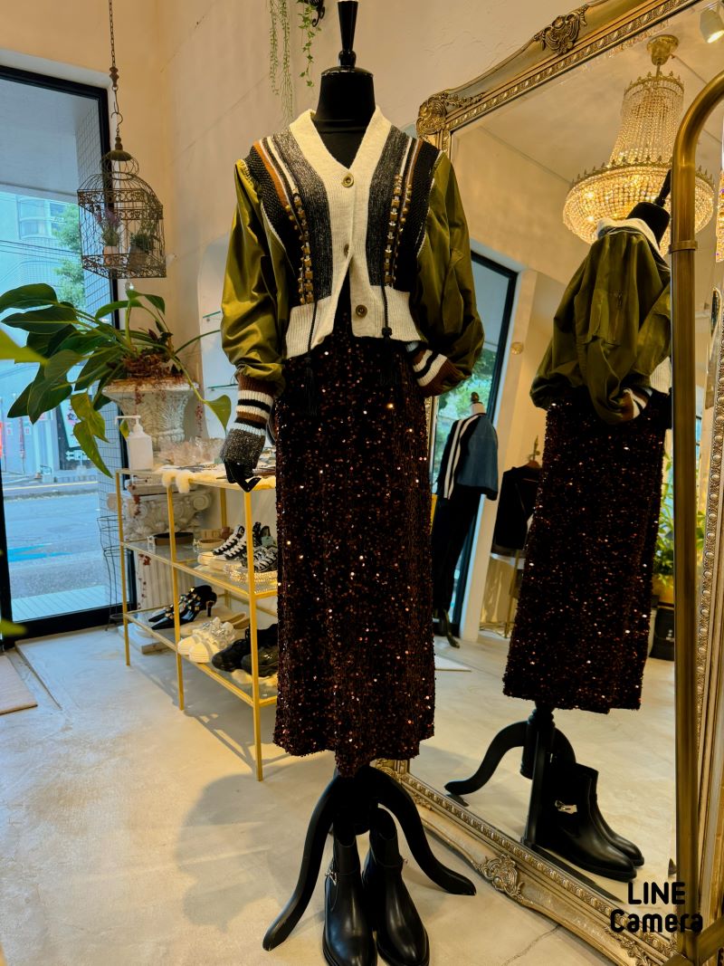 StudsタッセルニットMixMA-1Jacket