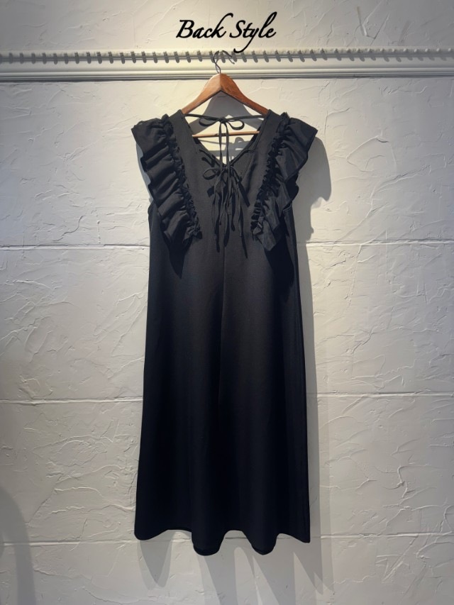 ShoulderフリルNosleeveワンピース