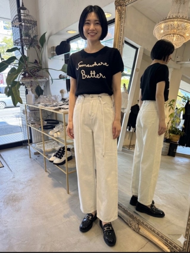 WaistShapeデザインDenimパンツ