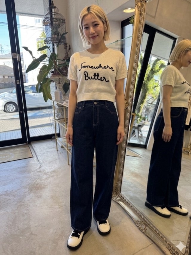 WaistShapeデザインDenimパンツ