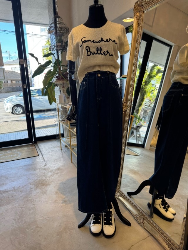 WaistShapeデザインDenimパンツ