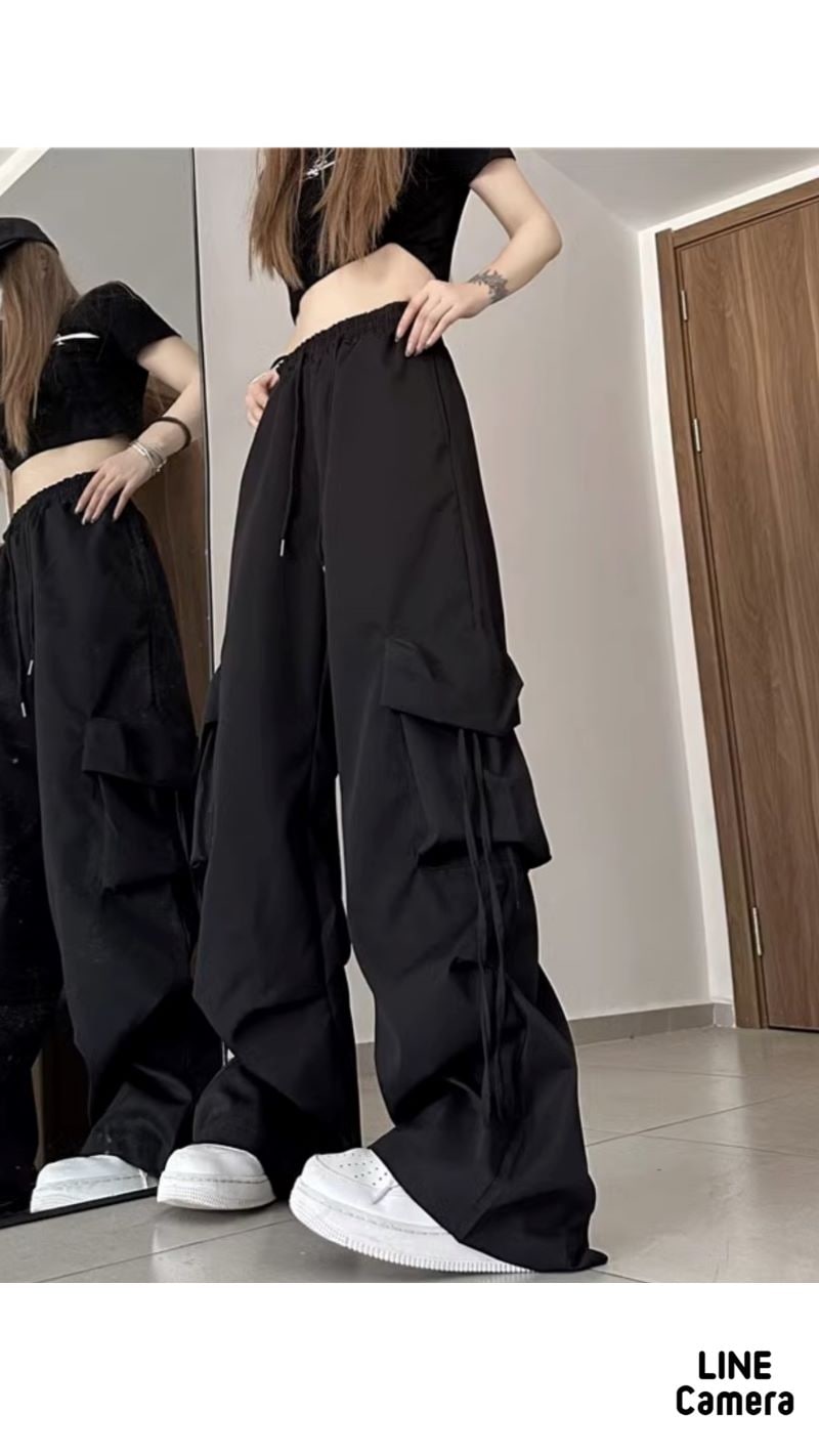 Shirringデザインジョガーパンツ