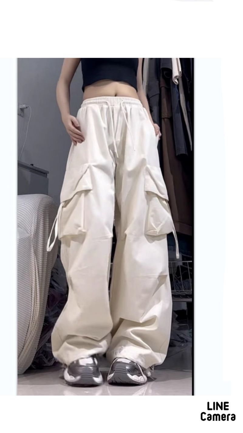Shirringデザインジョガーパンツ