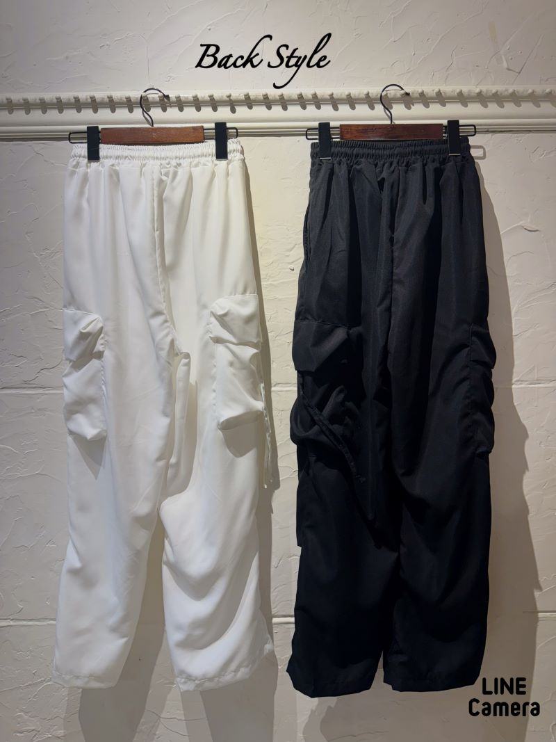 Shirringデザインジョガーパンツ