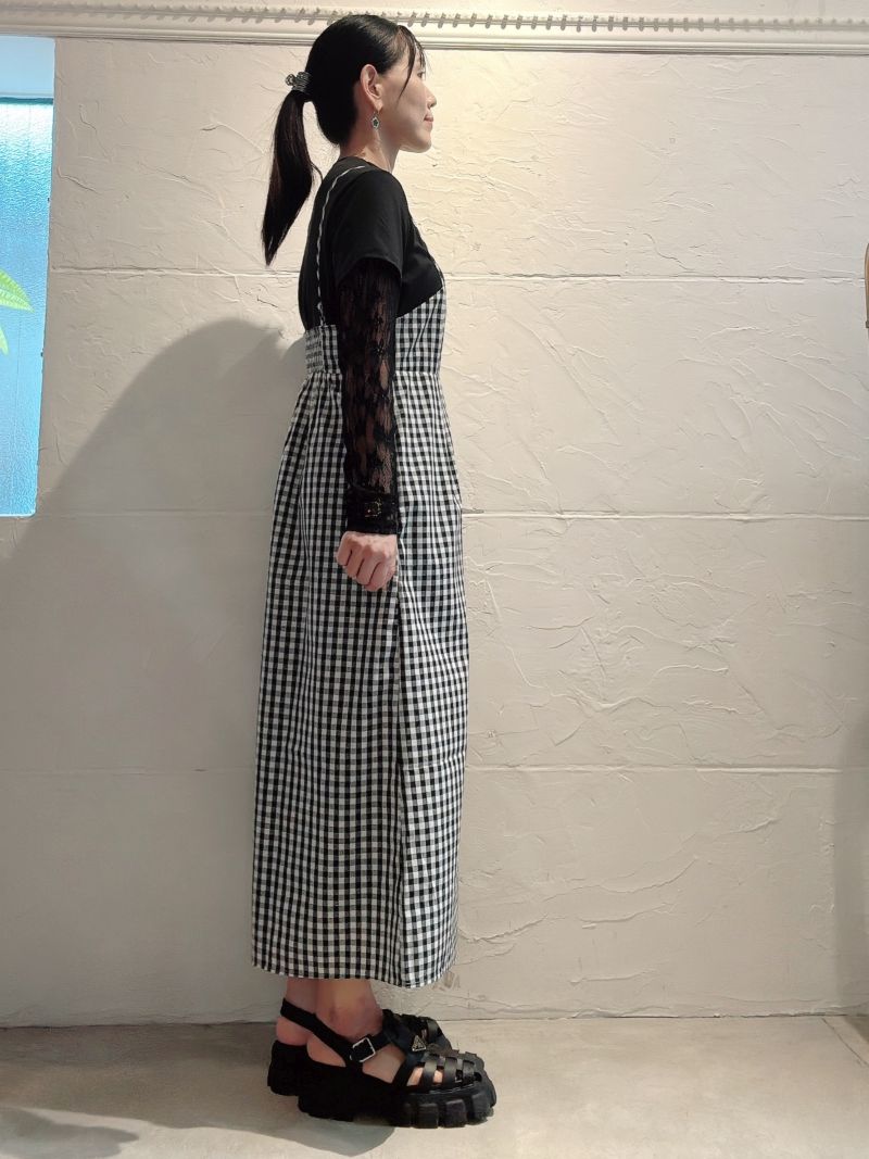 ギンガムCheckキャミワンピース