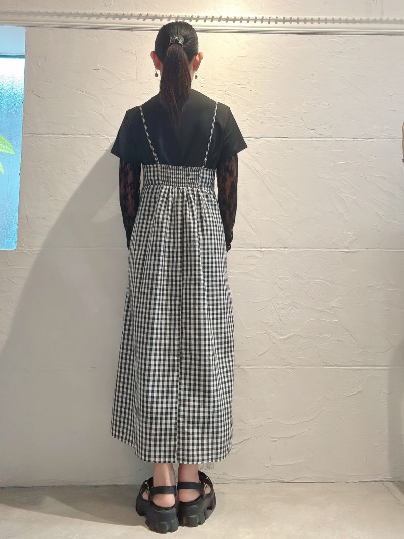 ギンガムCheckキャミワンピース