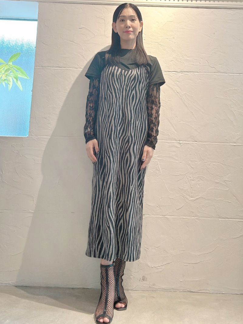 ベルベットTouchゼブラキャミワンピース