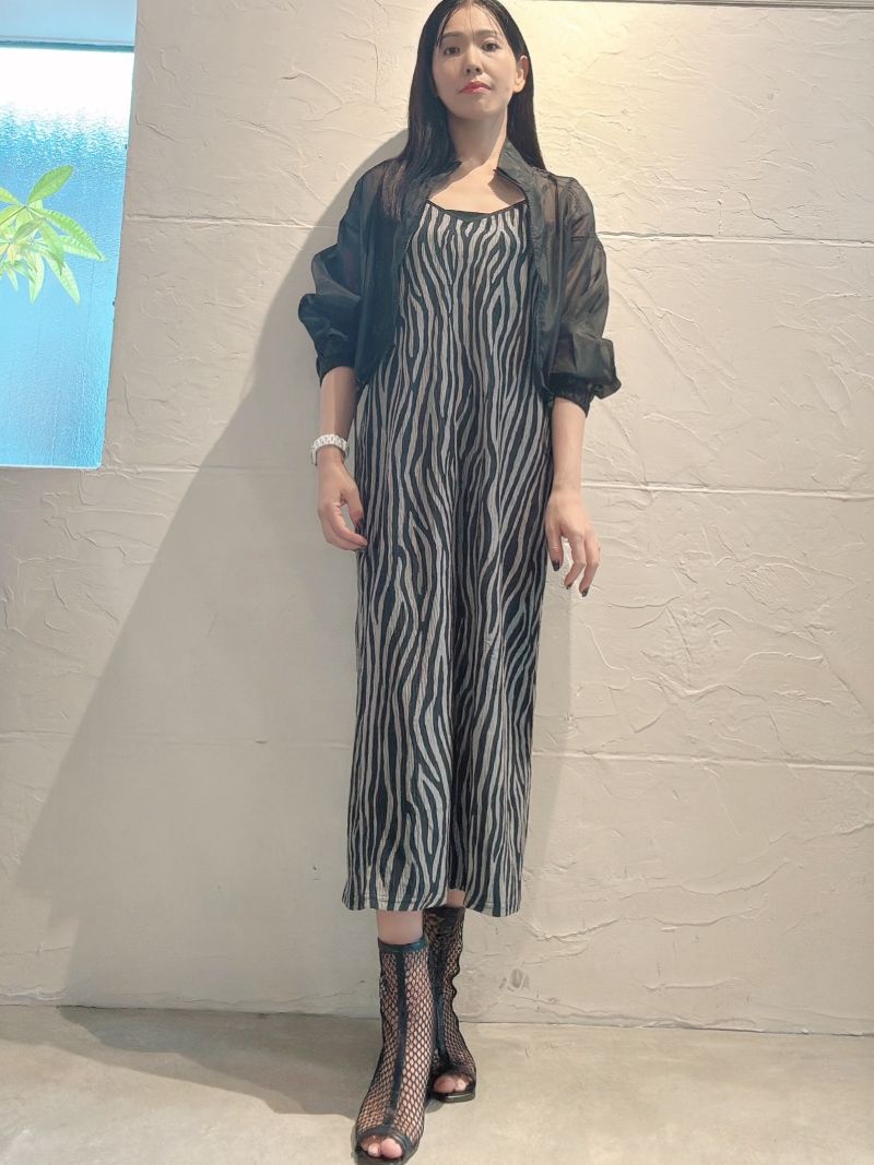 ベルベットTouchゼブラキャミワンピース