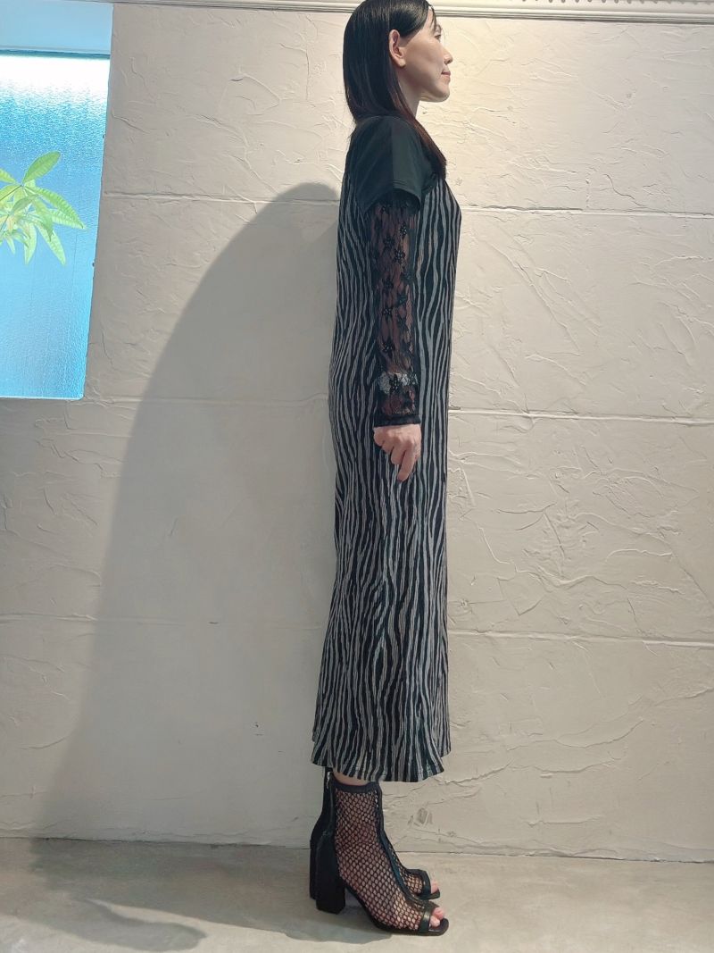 ベルベットTouchゼブラキャミワンピース