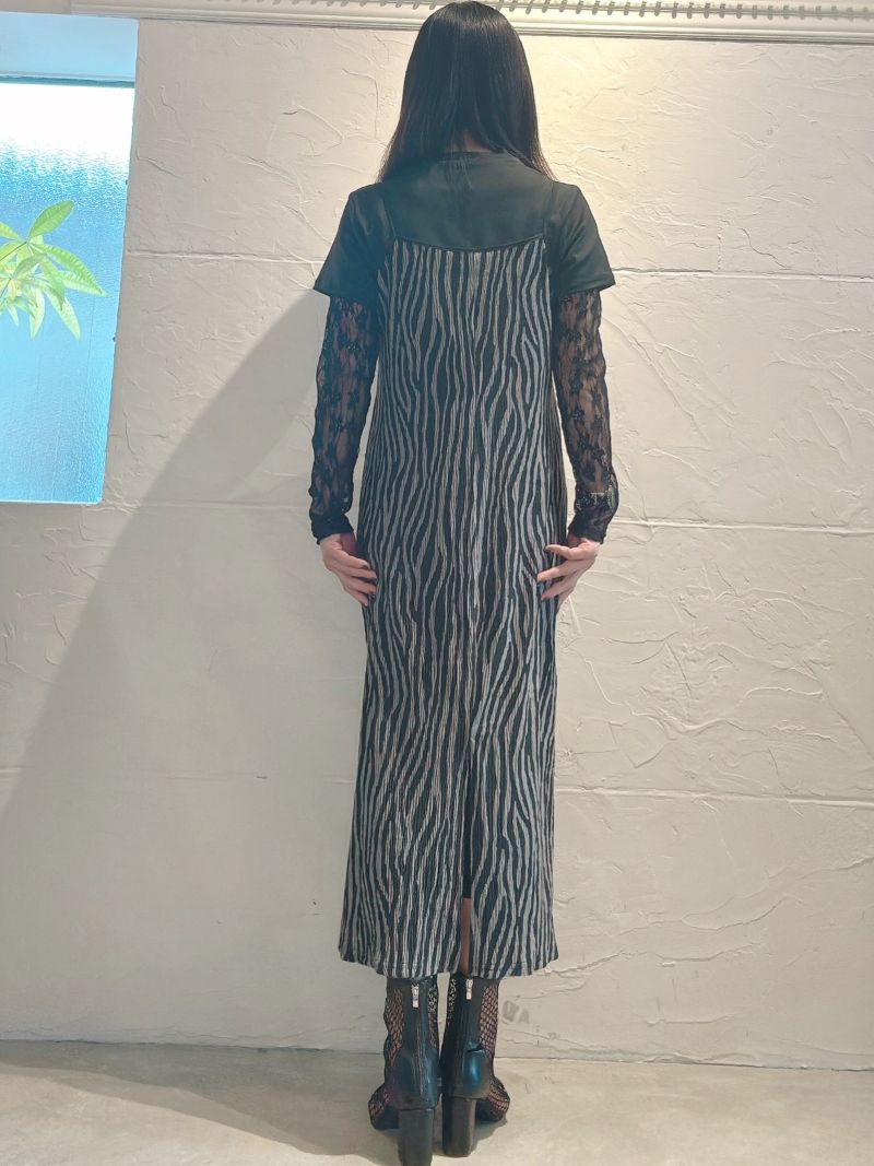 ベルベットTouchゼブラキャミワンピース