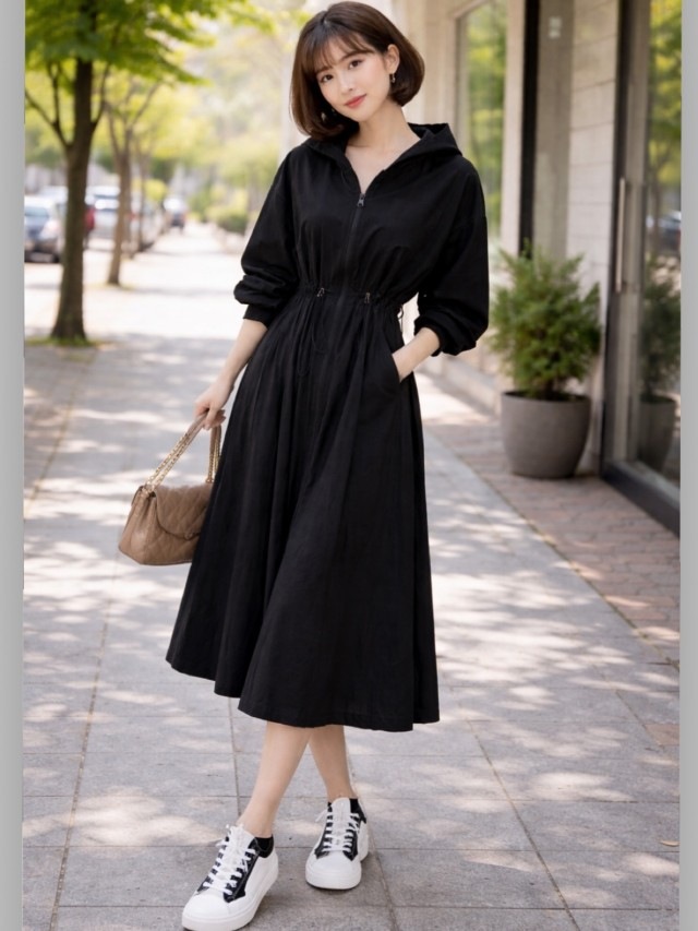 WaistShapeプリーツ2Wayワンピース