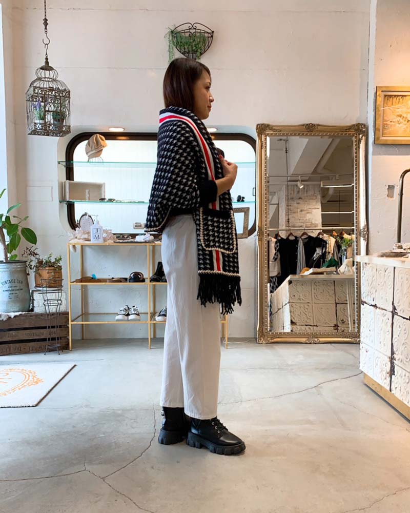 RedLineニットショールポンチョ