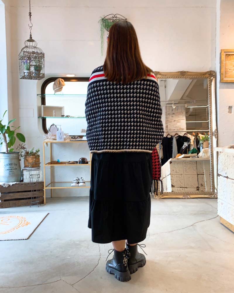 RedLineニットショールポンチョ