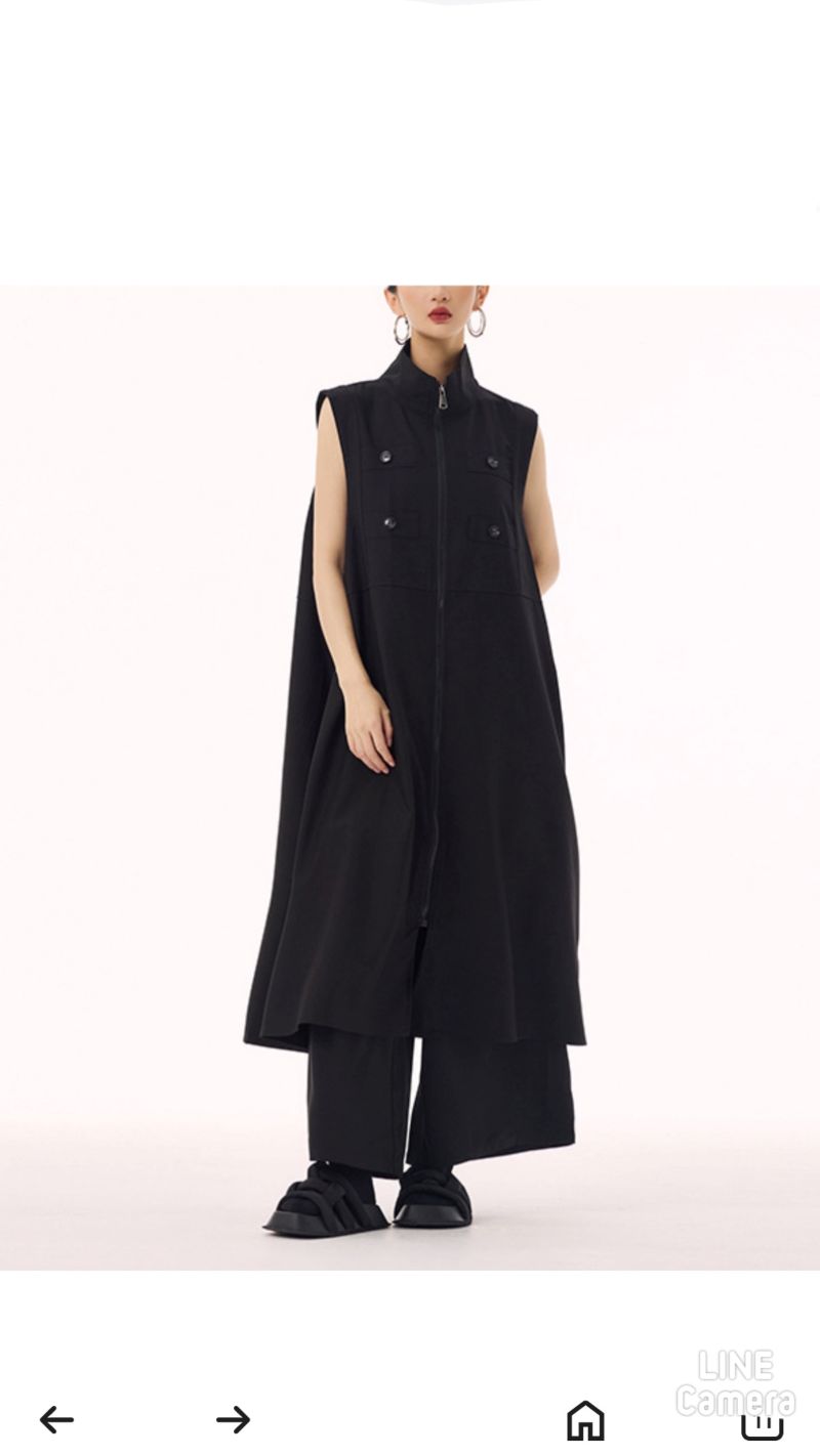 StandNeckボタンジレJacket