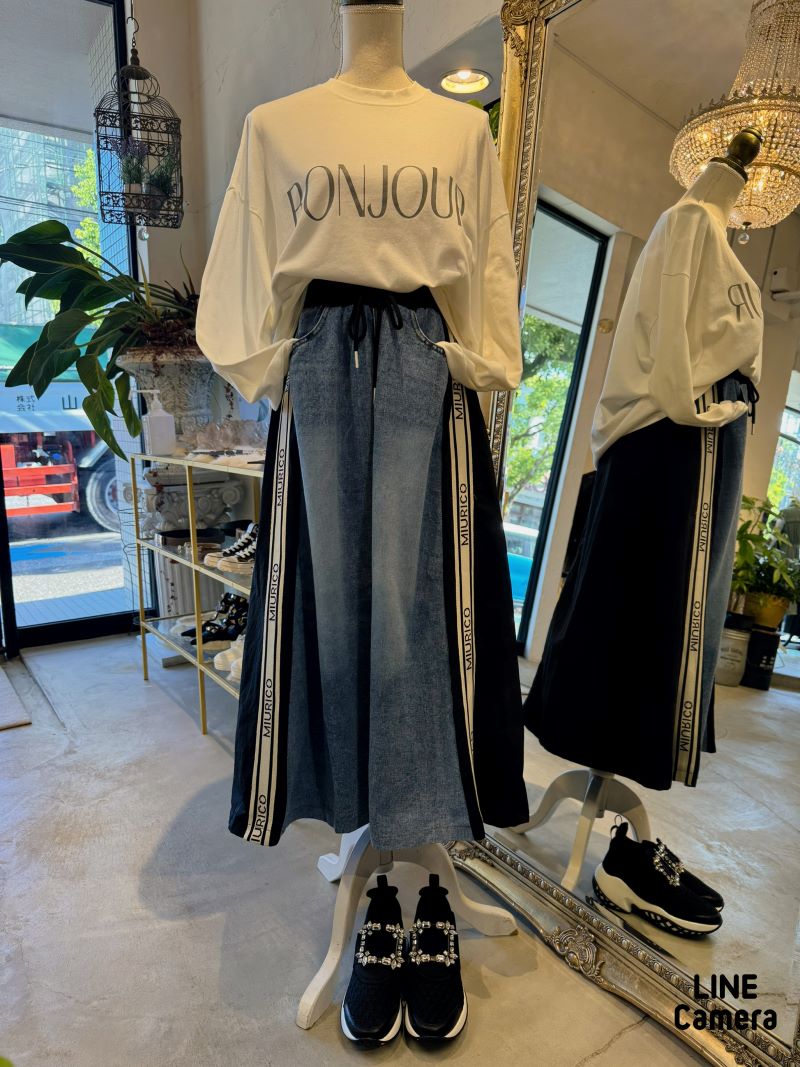 LetterLineカスタムデニムスカート