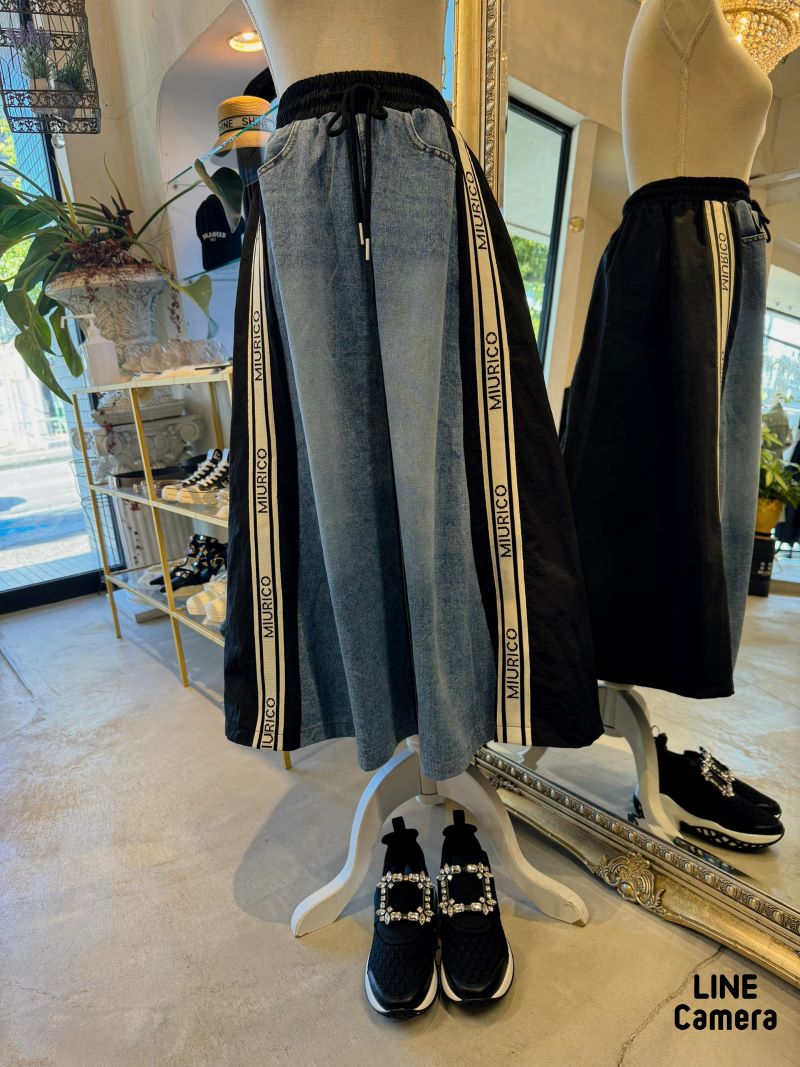 LetterLineカスタムデニムスカート