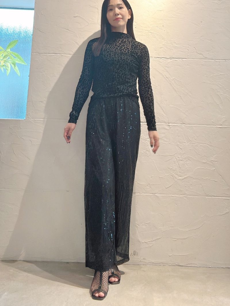 ベルベットLeopardシアーカットソー