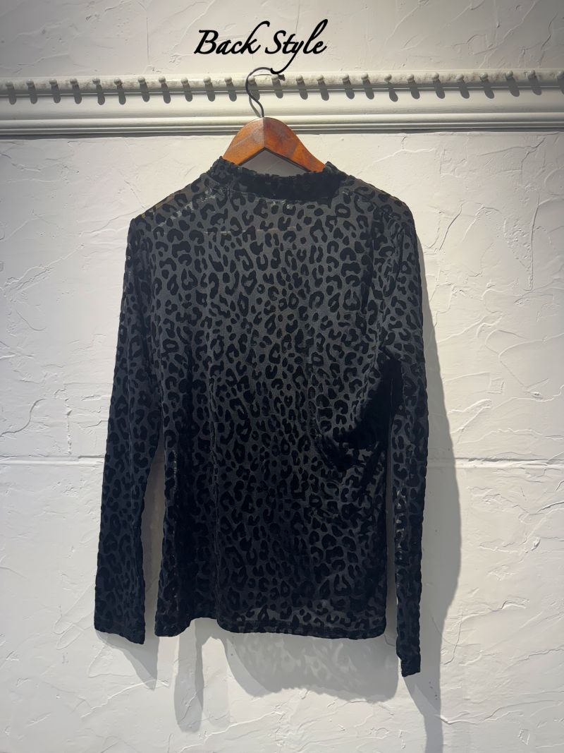 ベルベットLeopardシアーカットソー